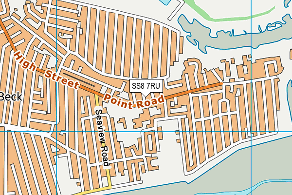 SS8 7RU map - OS VectorMap District (Ordnance Survey)