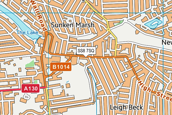 SS8 7SQ map - OS VectorMap District (Ordnance Survey)