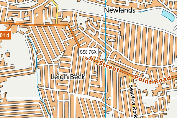 SS8 7SX map - OS VectorMap District (Ordnance Survey)