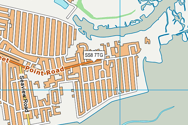 SS8 7TG map - OS VectorMap District (Ordnance Survey)