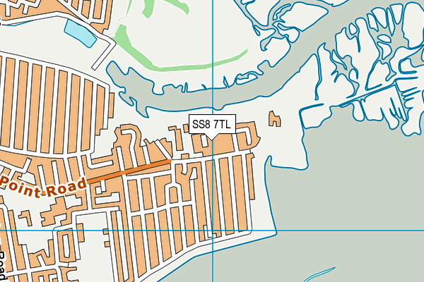 SS8 7TL map - OS VectorMap District (Ordnance Survey)