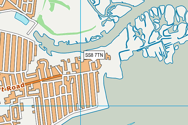 SS8 7TN map - OS VectorMap District (Ordnance Survey)
