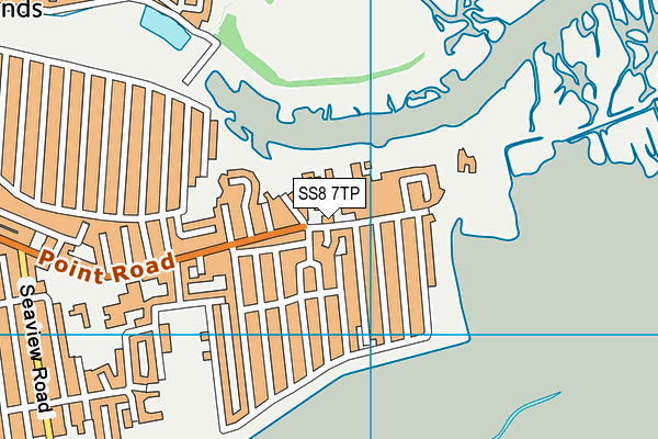 SS8 7TP map - OS VectorMap District (Ordnance Survey)