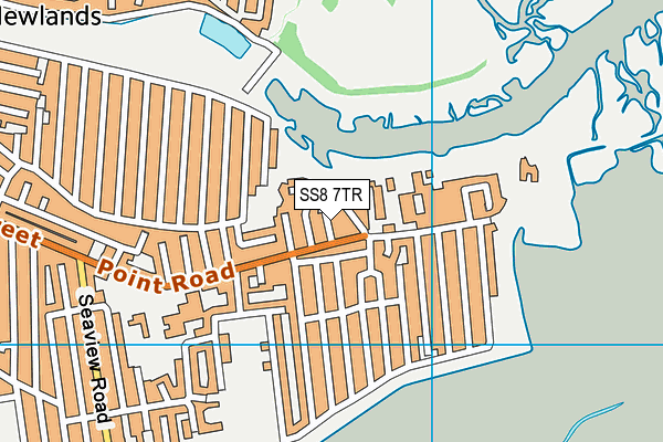 SS8 7TR map - OS VectorMap District (Ordnance Survey)
