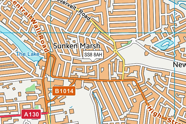 SS8 8AH map - OS VectorMap District (Ordnance Survey)