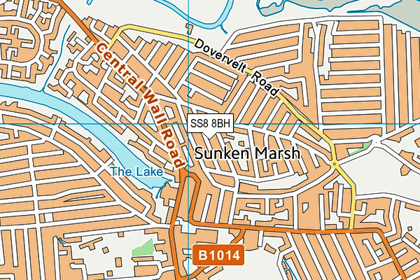 SS8 8BH map - OS VectorMap District (Ordnance Survey)