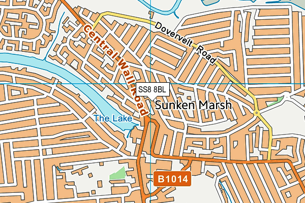 SS8 8BL map - OS VectorMap District (Ordnance Survey)