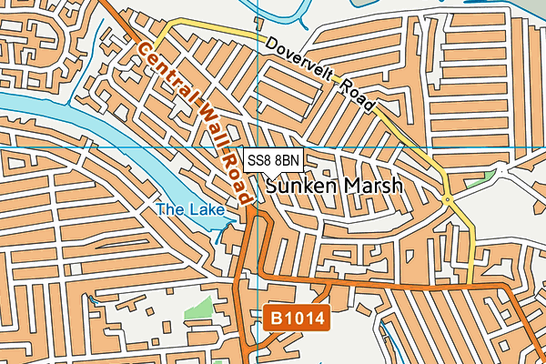 SS8 8BN map - OS VectorMap District (Ordnance Survey)