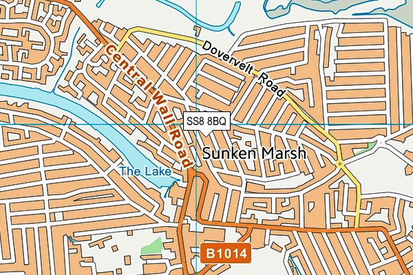 SS8 8BQ map - OS VectorMap District (Ordnance Survey)