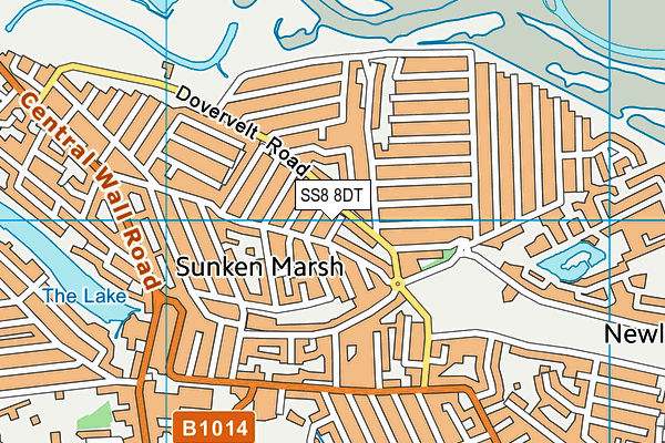 SS8 8DT map - OS VectorMap District (Ordnance Survey)