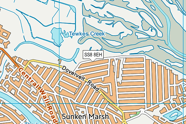 SS8 8EH map - OS VectorMap District (Ordnance Survey)