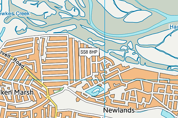 SS8 8HP map - OS VectorMap District (Ordnance Survey)