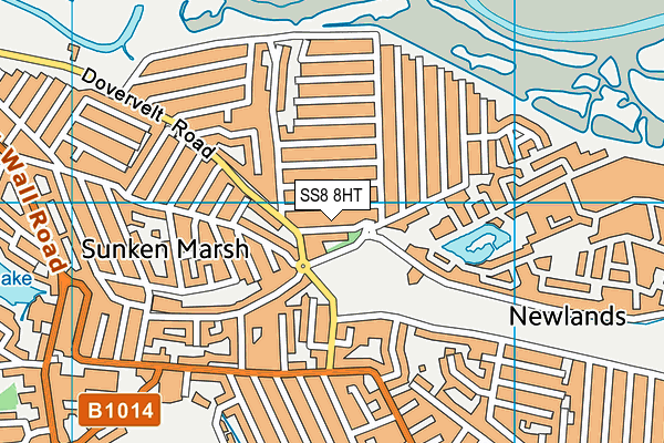 SS8 8HT map - OS VectorMap District (Ordnance Survey)