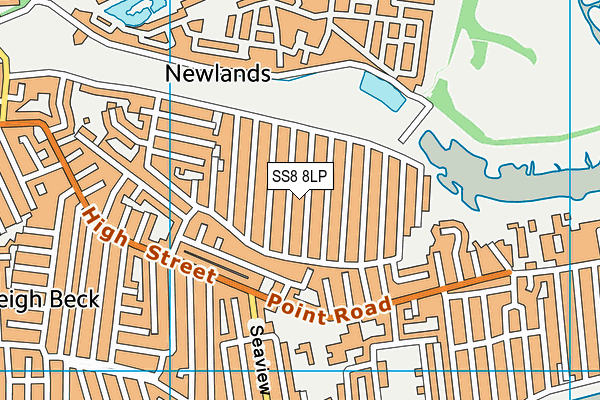 SS8 8LP map - OS VectorMap District (Ordnance Survey)