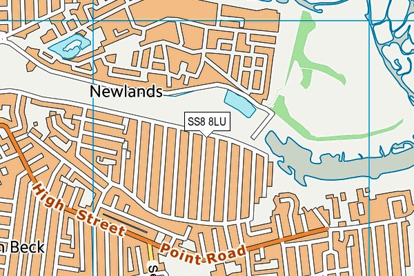 SS8 8LU map - OS VectorMap District (Ordnance Survey)