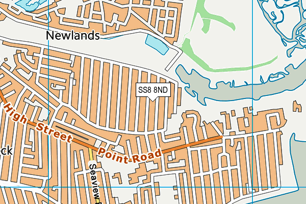 SS8 8ND map - OS VectorMap District (Ordnance Survey)