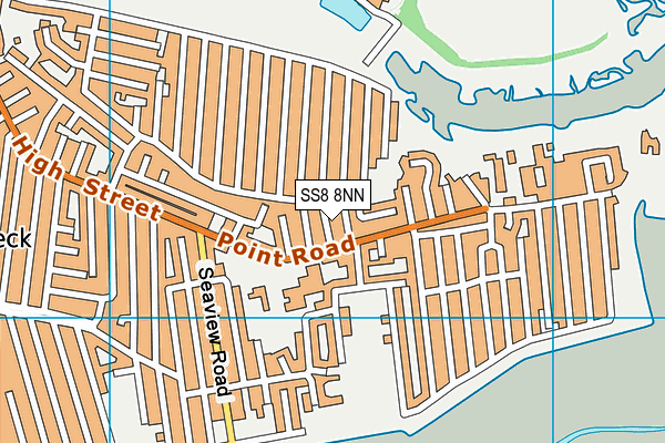 SS8 8NN map - OS VectorMap District (Ordnance Survey)