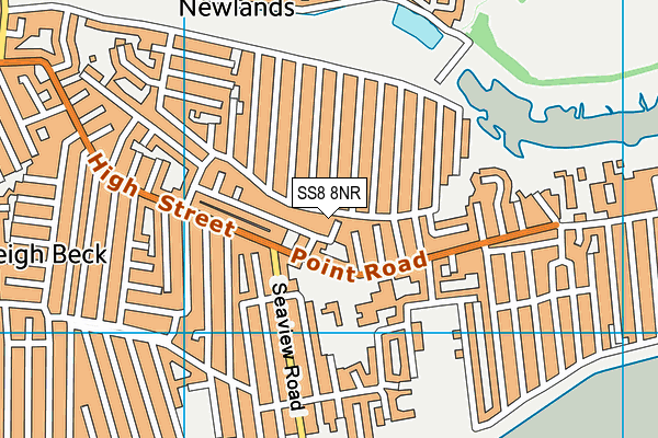 SS8 8NR map - OS VectorMap District (Ordnance Survey)