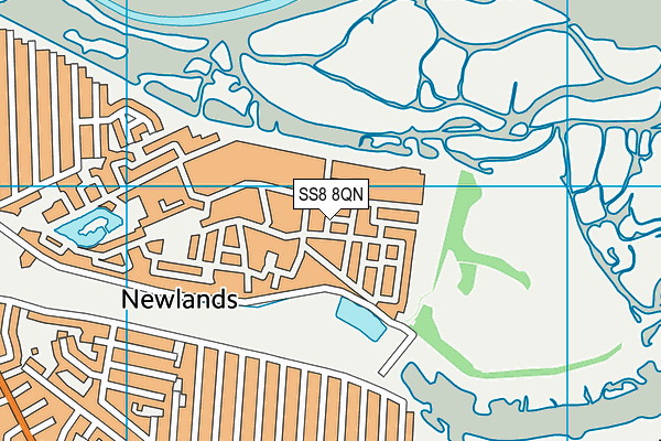 SS8 8QN map - OS VectorMap District (Ordnance Survey)