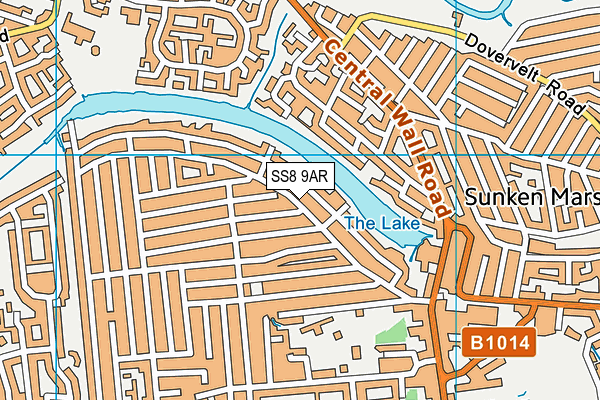 SS8 9AR map - OS VectorMap District (Ordnance Survey)