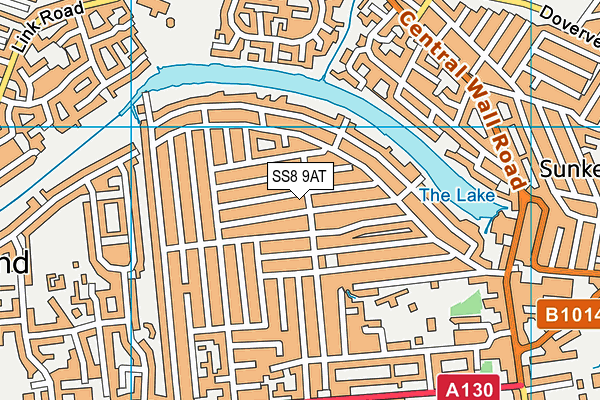 SS8 9AT map - OS VectorMap District (Ordnance Survey)