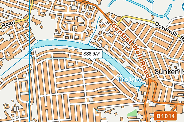 SS8 9AY map - OS VectorMap District (Ordnance Survey)