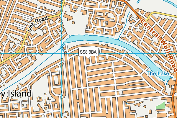 SS8 9BA map - OS VectorMap District (Ordnance Survey)