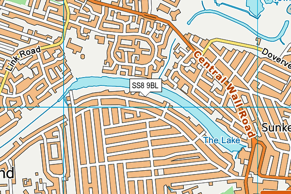 SS8 9BL map - OS VectorMap District (Ordnance Survey)