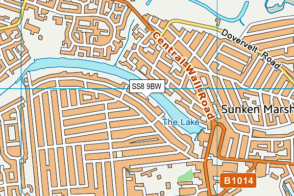 SS8 9BW map - OS VectorMap District (Ordnance Survey)