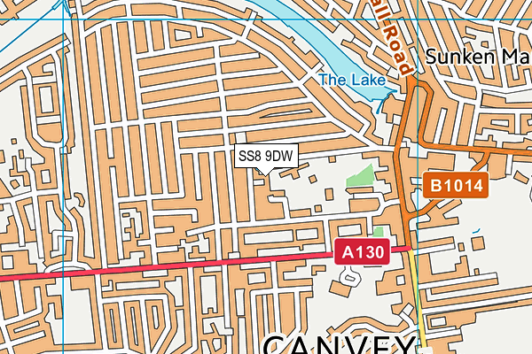 SS8 9DW map - OS VectorMap District (Ordnance Survey)