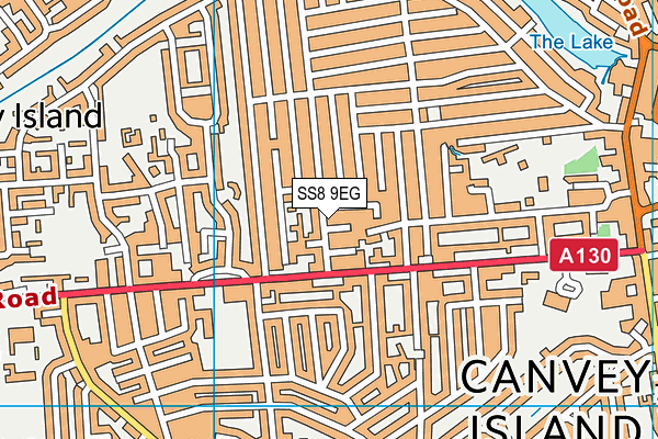 SS8 9EG map - OS VectorMap District (Ordnance Survey)