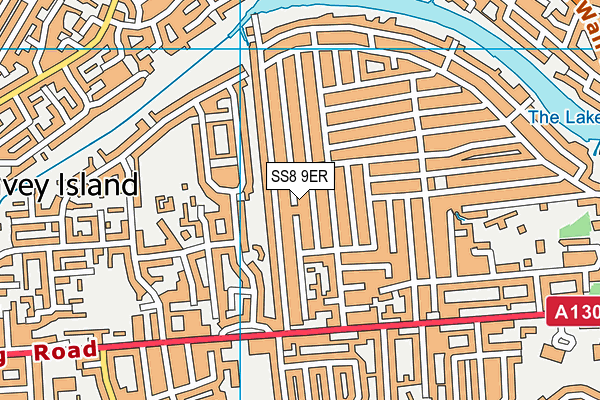 SS8 9ER map - OS VectorMap District (Ordnance Survey)