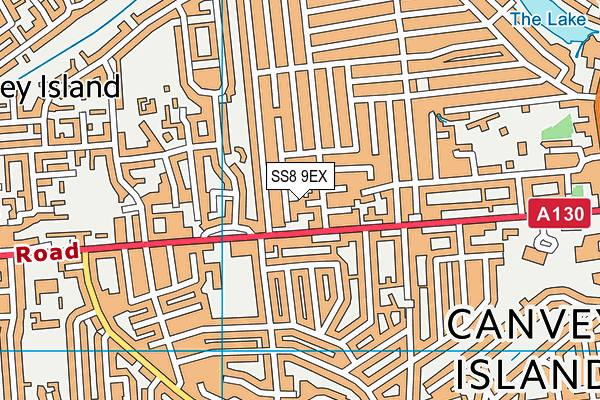 SS8 9EX map - OS VectorMap District (Ordnance Survey)