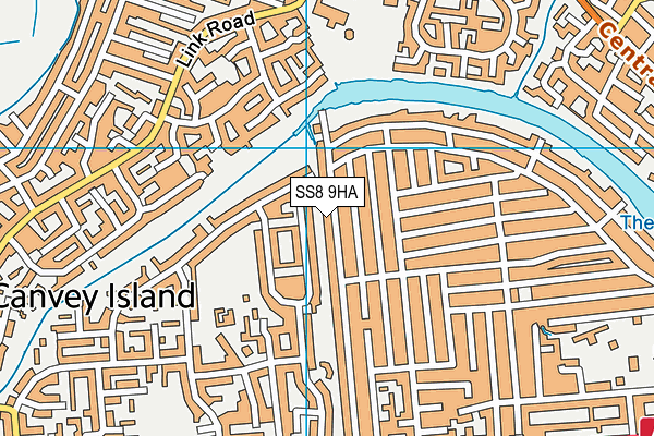 SS8 9HA map - OS VectorMap District (Ordnance Survey)