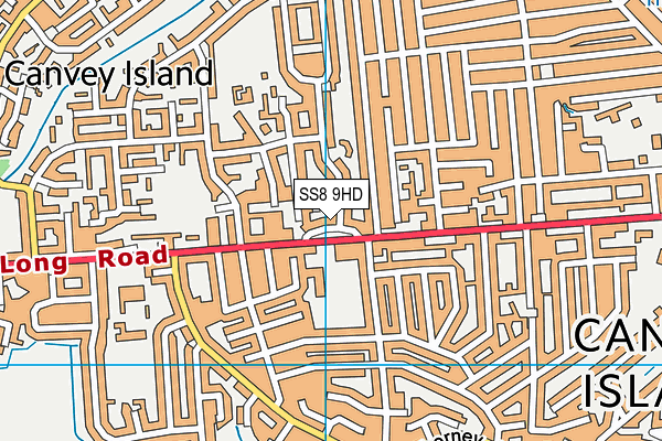 SS8 9HD map - OS VectorMap District (Ordnance Survey)