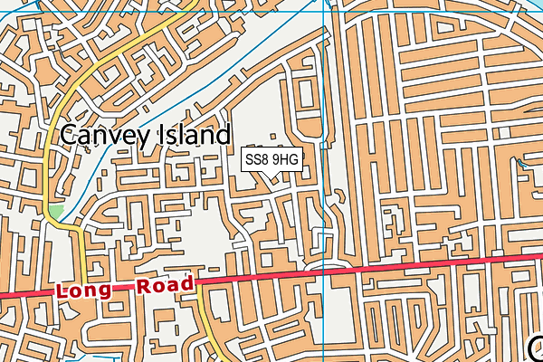 SS8 9HG map - OS VectorMap District (Ordnance Survey)