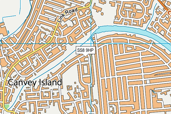 SS8 9HP map - OS VectorMap District (Ordnance Survey)