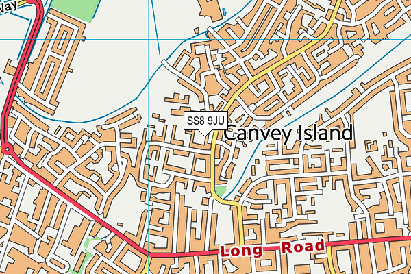 SS8 9JU map - OS VectorMap District (Ordnance Survey)