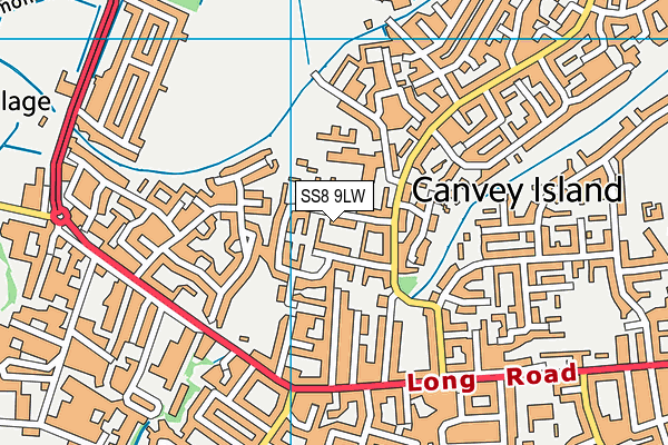SS8 9LW map - OS VectorMap District (Ordnance Survey)