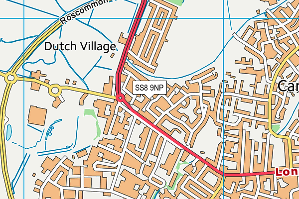 SS8 9NP map - OS VectorMap District (Ordnance Survey)