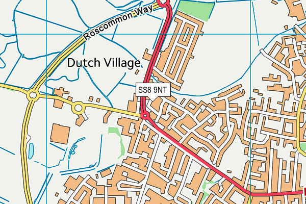 SS8 9NT map - OS VectorMap District (Ordnance Survey)