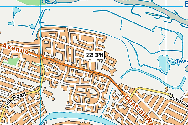 SS8 9PN map - OS VectorMap District (Ordnance Survey)