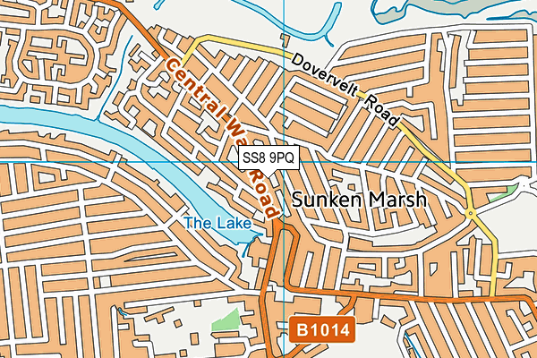SS8 9PQ map - OS VectorMap District (Ordnance Survey)
