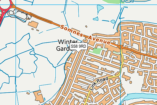 SS8 9RD map - OS VectorMap District (Ordnance Survey)