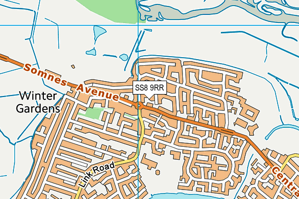 SS8 9RR map - OS VectorMap District (Ordnance Survey)