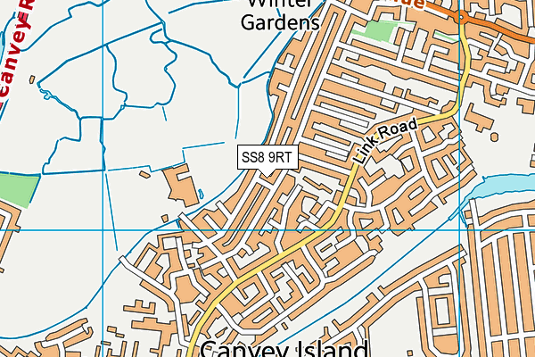 SS8 9RT map - OS VectorMap District (Ordnance Survey)