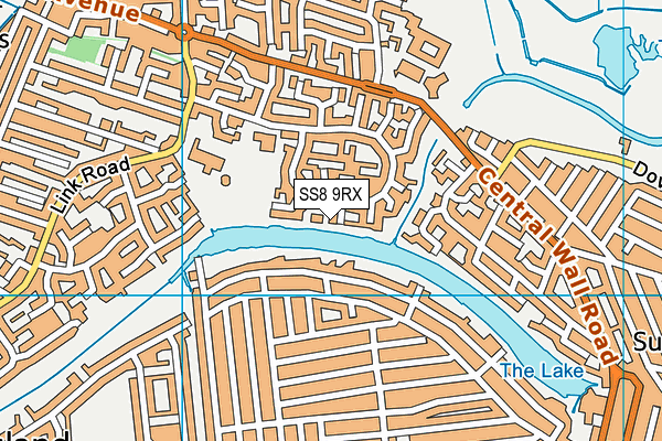 SS8 9RX map - OS VectorMap District (Ordnance Survey)