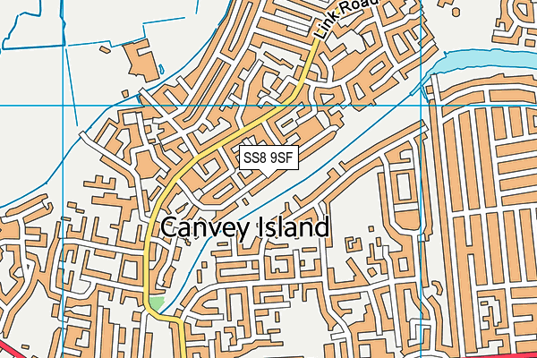 SS8 9SF map - OS VectorMap District (Ordnance Survey)