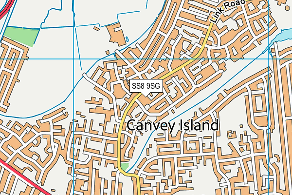 SS8 9SG map - OS VectorMap District (Ordnance Survey)