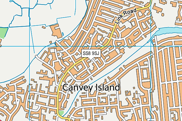 SS8 9SJ map - OS VectorMap District (Ordnance Survey)